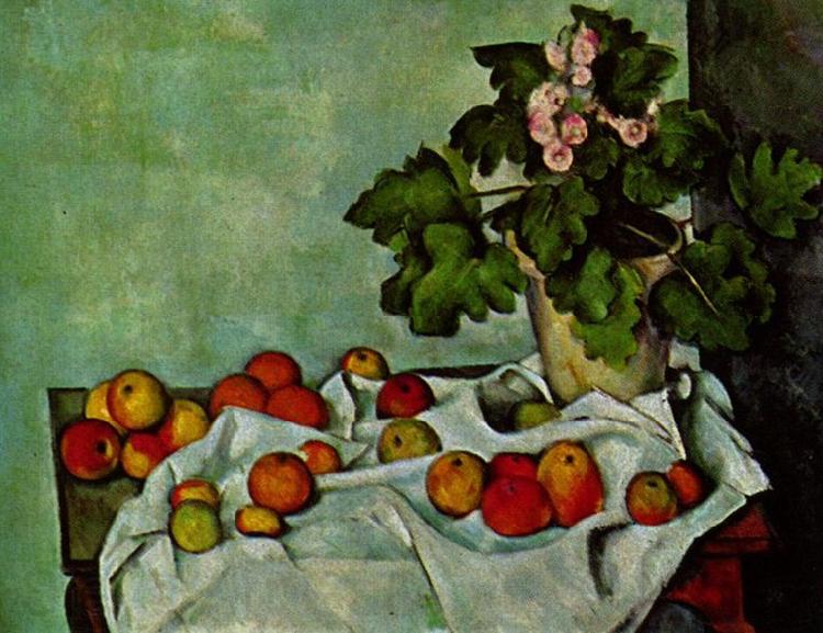 Paul Cezanne Stilleben, Geranienstock mit Fruchten Spain oil painting art